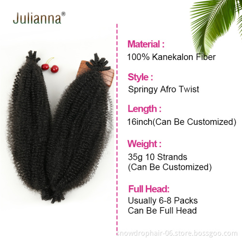Julianna Ghana 16 Inch Bug Suppliers For Springy Twist Hair Orange Springy Afro Twist Hair
